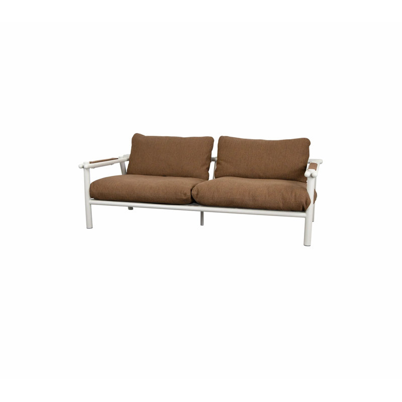 Sticks 2-Seater Sofa With Cushion Set, Cane-line Rise Umber Brown