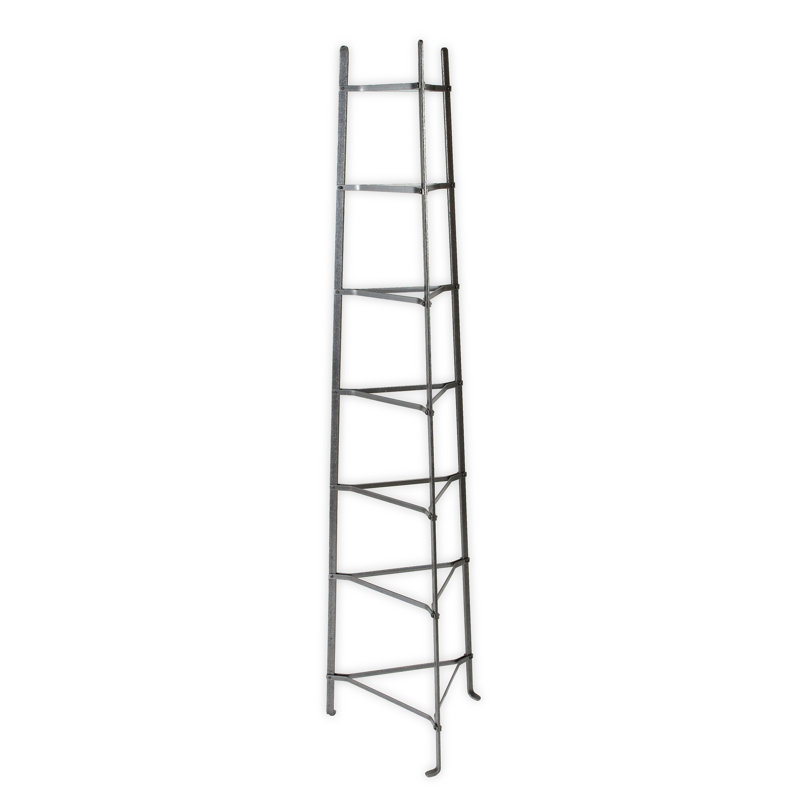 Hammered Steel 7-Tier Floor Standing Cookware Rack