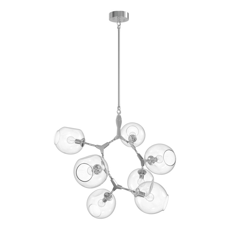 Fairfax 7 - Light LED Chandelier, Matte Chrome