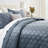 Reversible Diamond Embossed Bedspread Set – Geometric Quilt With Shams-126503872-126503866