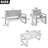 4-Piece Outdoor Conversation Sets With Cushions with Acacia Wood Table Top-1285048443