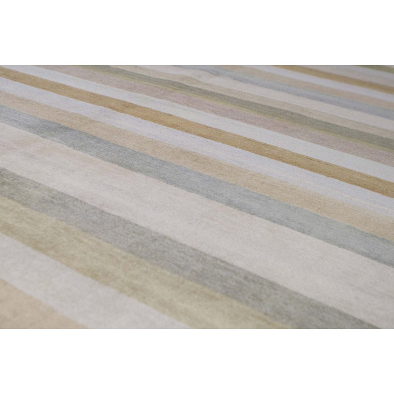 Hand-Knotted High-Quality Brown and Green Area Rug
