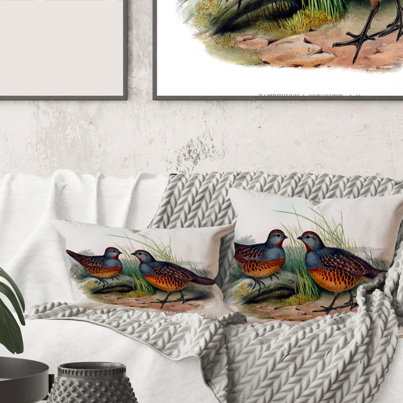 Housse et insert de coussin carré Birds in the Wild VII, 18" x 18"