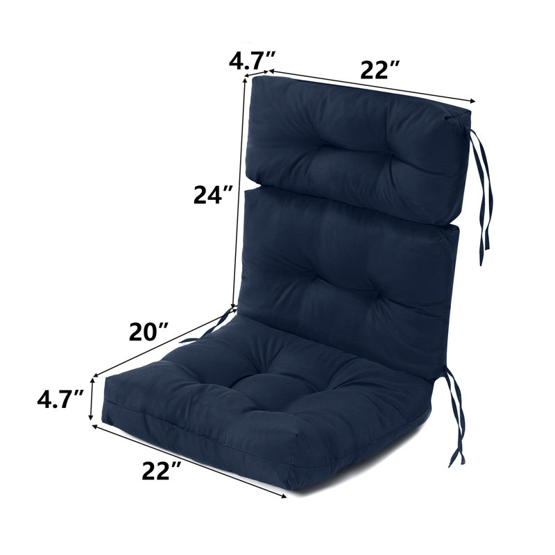 Coussin de siège / dossier modulaire d'extérieur (ensemble de 2 coussins de chaise de patio)