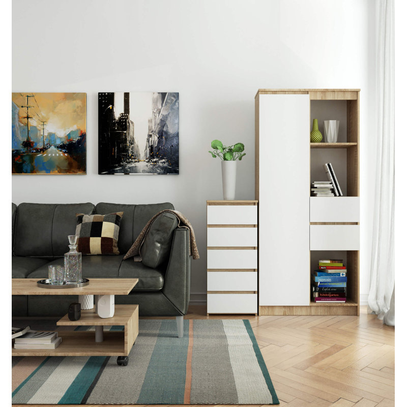 Sridivith 5 -Drawer Console
