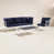 White Frame/Navy Cushion