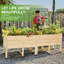 Wooden Raised Garden Bed with Legs,  Deep Elevated Planter Box for Deep-Rooted Plants, for Balcony, Patio & Backyard, Easy Assembly-822992607