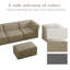 Ensemble de conversation modulaire rembourré en velours côtelé avec repose-pieds Berlare 5 pièces Berlare-696582686