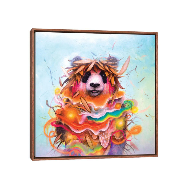 «Carnival Cocoon» par Scott Mills - impression d'art graphique, H 26 po x l 26 po x P 1,5 po, Toile avec cadre brun