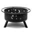 Foyer en maille de fer noir robuste - Élégant poêle de jardin pour l'aménagement paysager de la cour et le chauffage hivernal