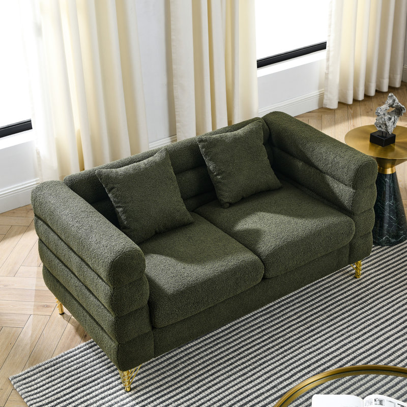 Chambre à coucher de 60 pouces - Tissu modulaire, 2 coussins, conception moderne pour deux personnes chic et confortable avec style lombaire