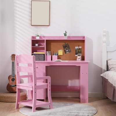 Kids Desk, Study Desk And Chair Set For Boys And Girls by Harriet Bee