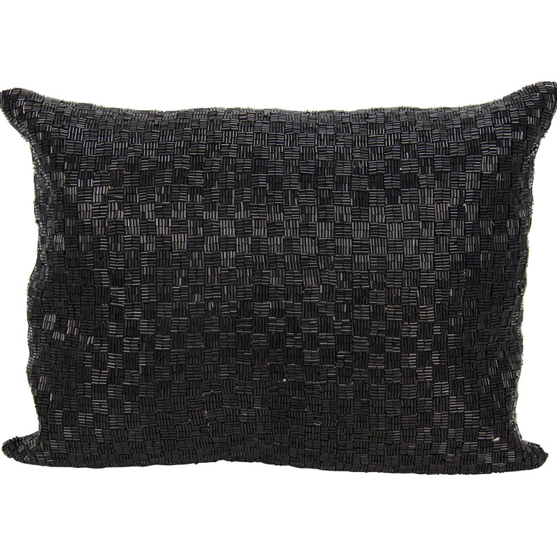 Coussin lombaire en coton, Noir