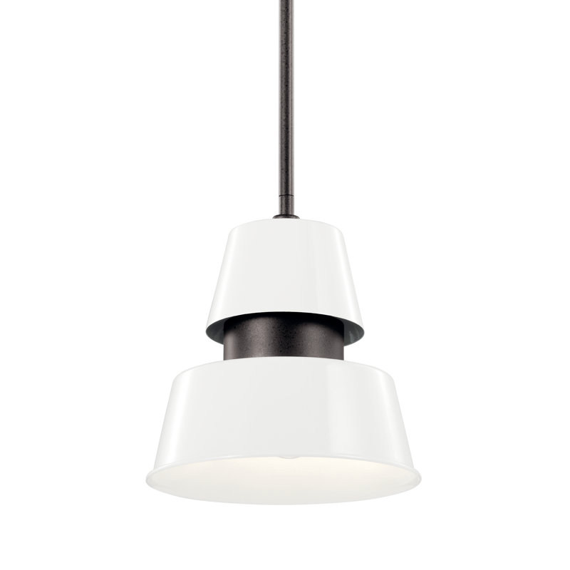 Luminaire suspendu d'extérieur 1L Catherina, Blanc
