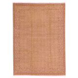 Hand Knotted Wool Oriental Area Rug in Wine