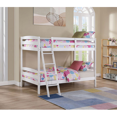Modern Transition Bunk Bed With Slat Design