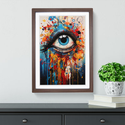 Eye Abstract - Single Picture Frame Print on Wood