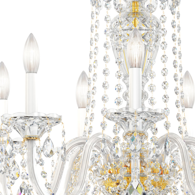 7 - Light Chandelier, Silver / Spectra Crystal Clear