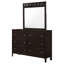 Commode 6 tiroirs avec miroir Cappuccino Aziza