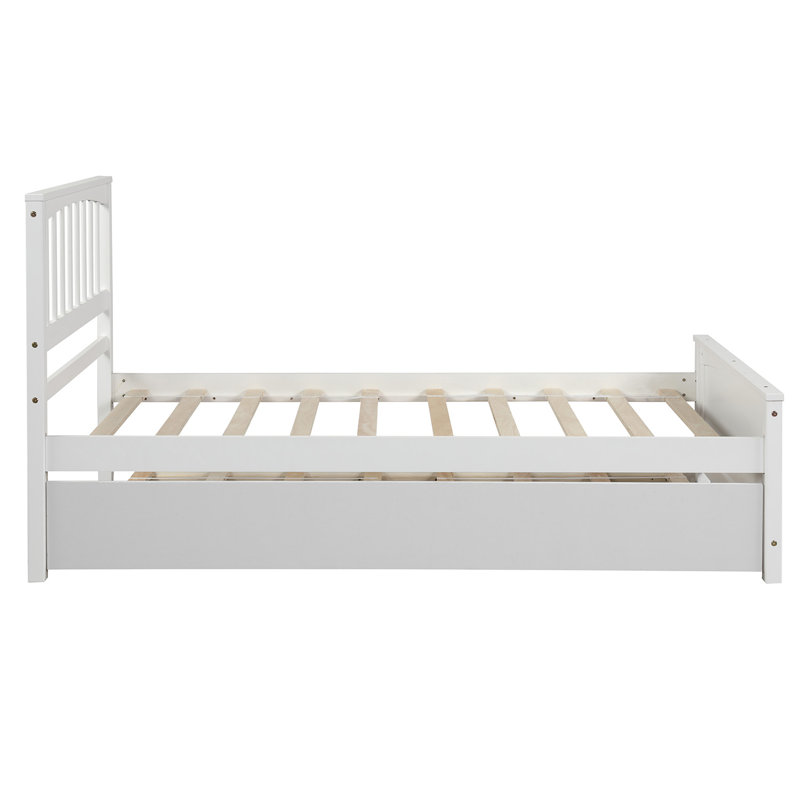 Kids Twin with Trundle, White