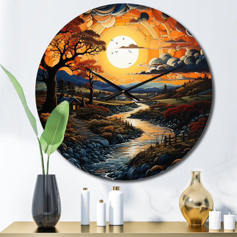 Charletha - Landscapes Wall Clock, Medium