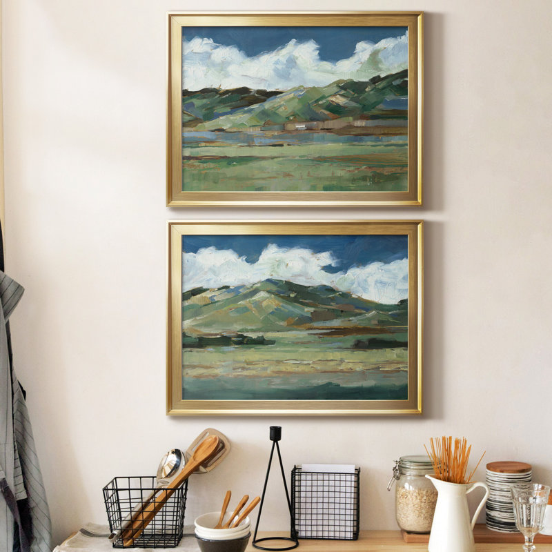 Western Sky I - ensemble de 2 reproductions de cadres photo, Doré, H 18 po x l 24 po