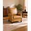 Fauteuil inclinable ergonomique en cuir véritable, dossier haut, pieds en bois massif, fini riveté, facile à nettoyer et à monter, coussin épais, idéal pour le salon ou le bureau, brun foncé.-1991195332