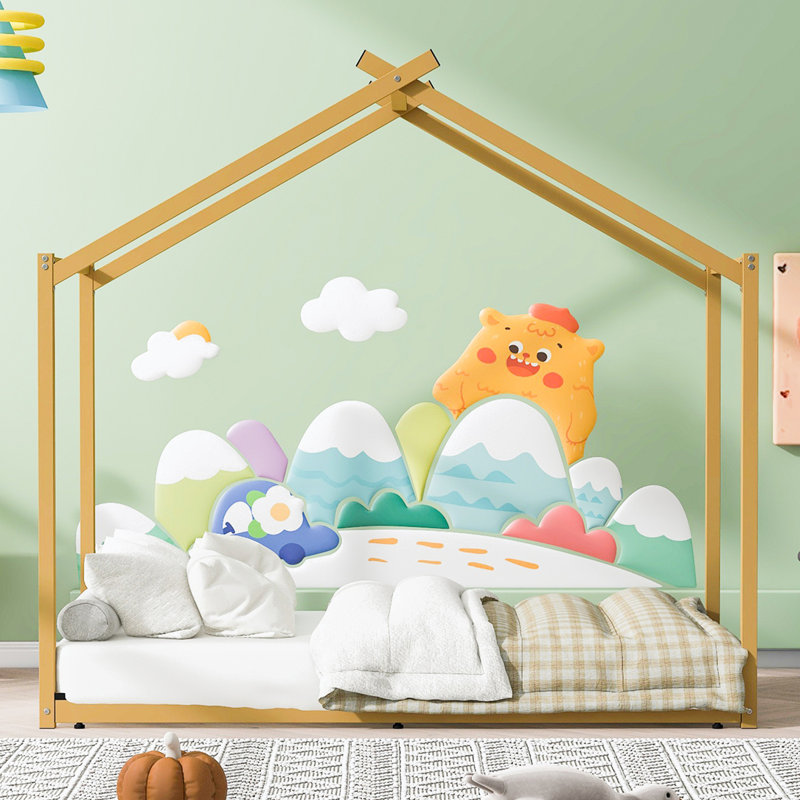Ahmednur Metal Bed, Gold