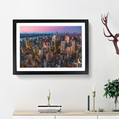 New York View in Abstract - Picture Frame Graphic Art Print