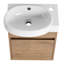 Meuble-lavabo pour salle de bain 16 po - Portes murales compactes à fermeture en douceur pour petites salles de bain