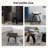 16.7'' Solid Surface Shower Bench Stool In Black-116271625
