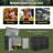 4' W X 2' D Galvanized Steel Horizontal Garbage Shed With Floor Kit & Storage Shelf-130095998
