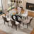 Yamil 6 - Person Pedestal Dining Set-1115026622-1115026621