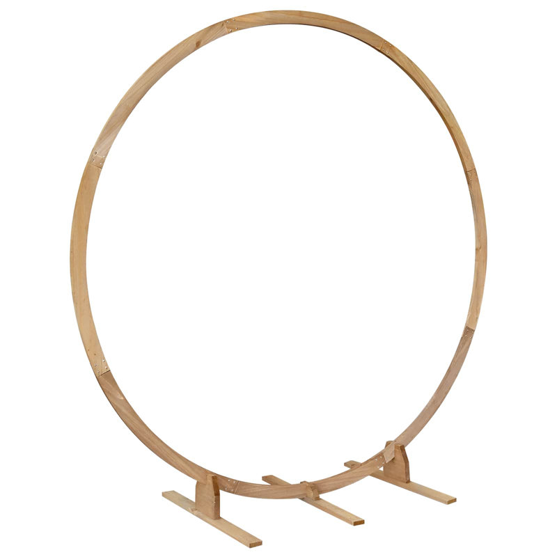 224cm W x 80cm D Solid Wood Arbour in Light Brown