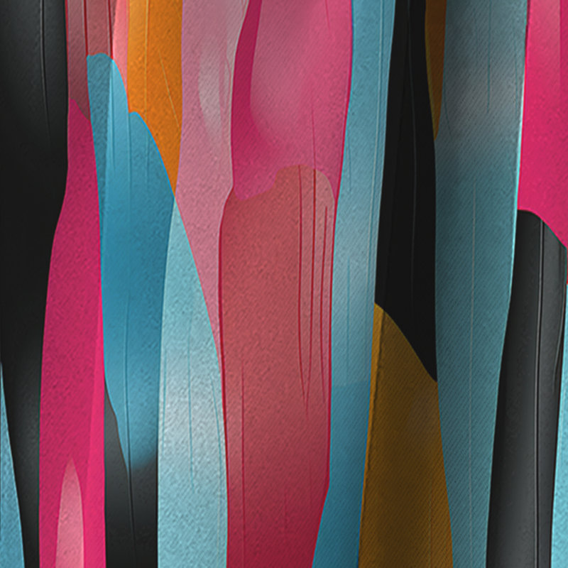 Vibrant Serenity Blue and Pink Lines, L 52 po x L 84 po