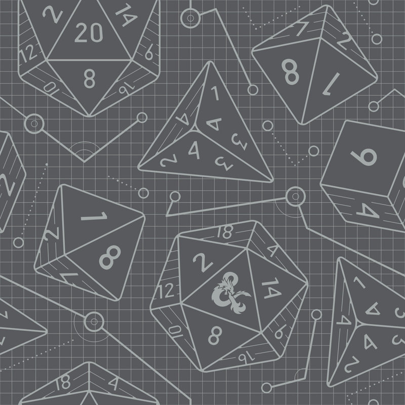 Papier peint adhésif Dungeons & Dragons, Gris anthracite