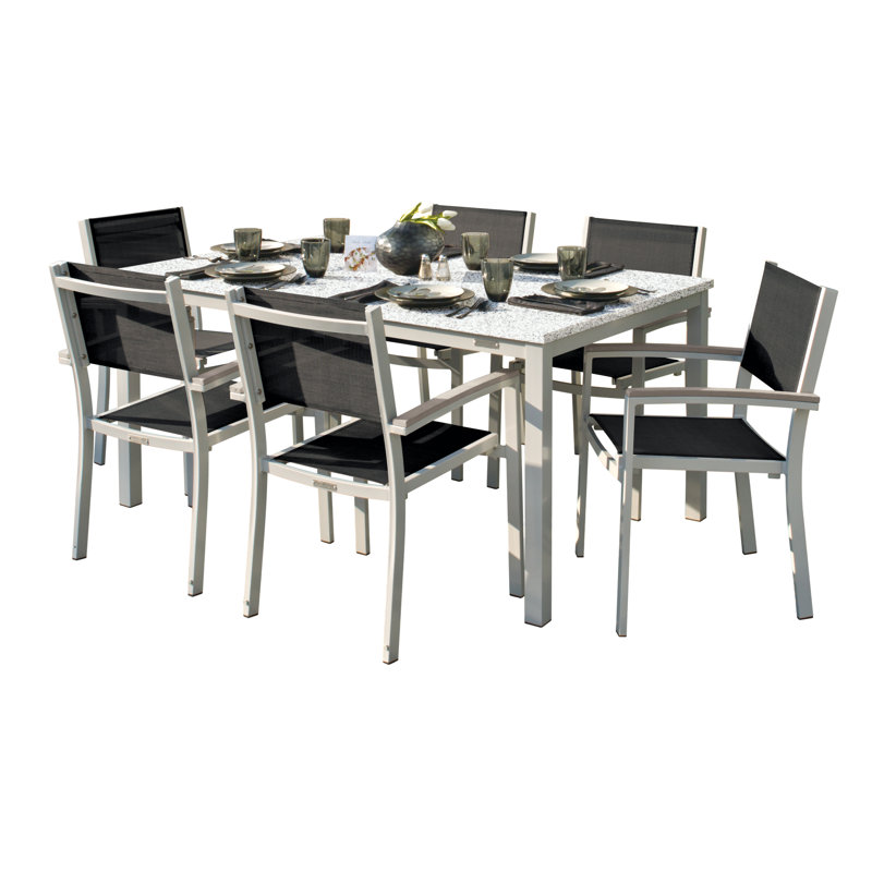 Travira Outdoor Dining Table, Ash