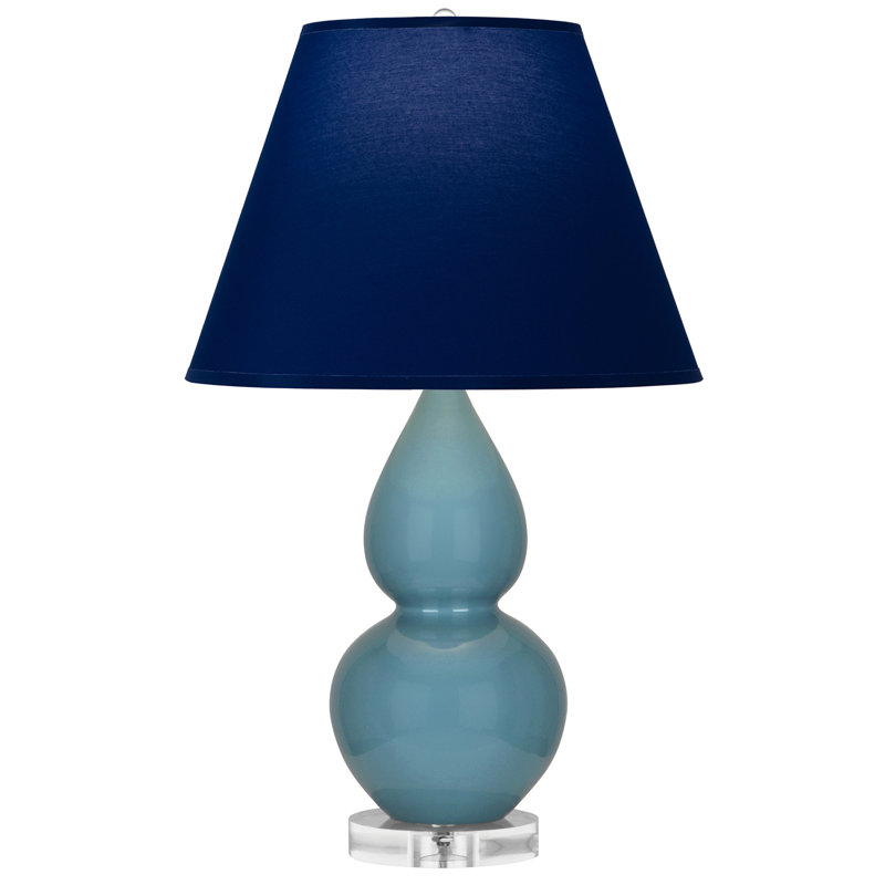 Petite lampe d'appoint à double gourde, Bleu marine/gris, Bleu clair
