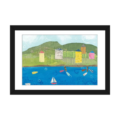 «Coastal Harbor II» par Courtney Prahl, reproduction d'art graphique sur toile
