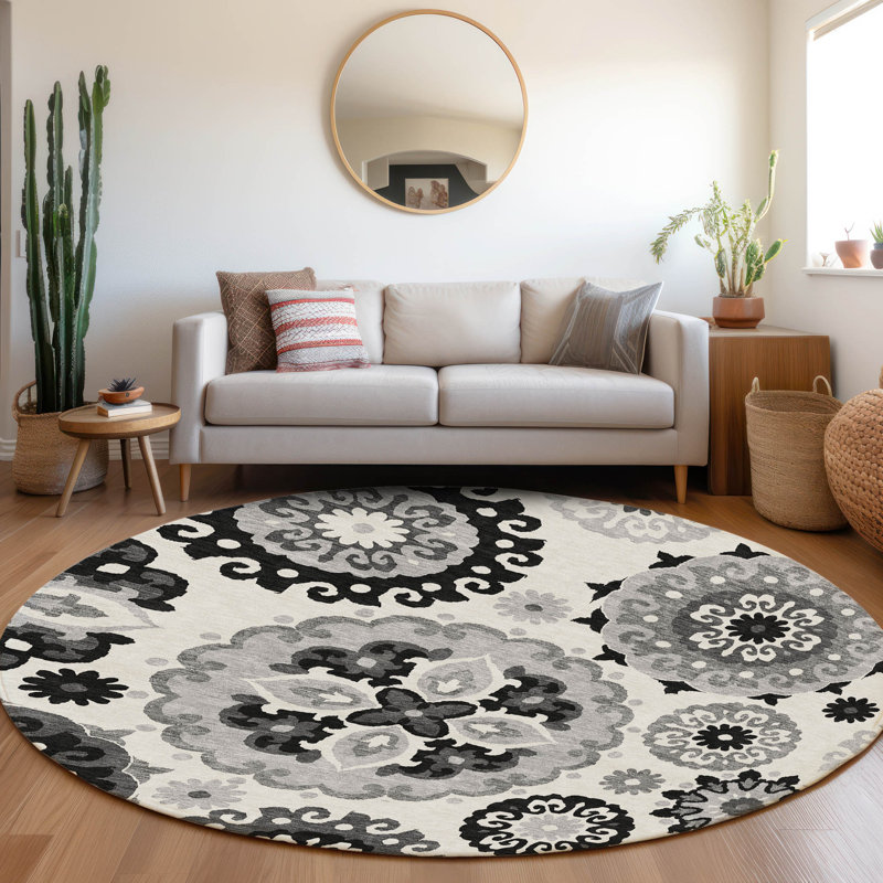  Ferrand Non-Slip Indoor / Outdoor Door Mat, Round 8'