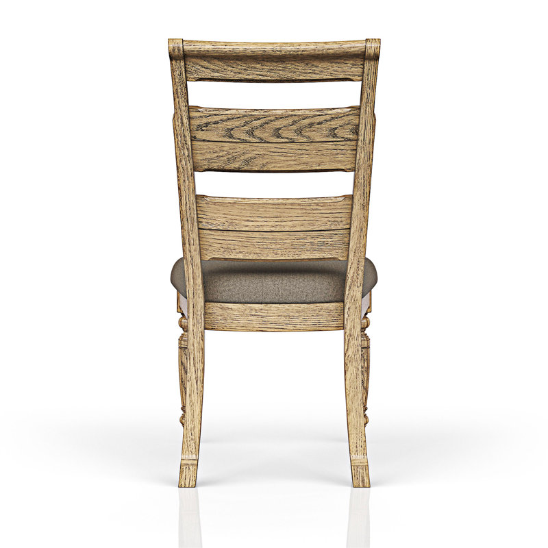 Ensemble de 2 chaises d'appoint en bois, Caramel