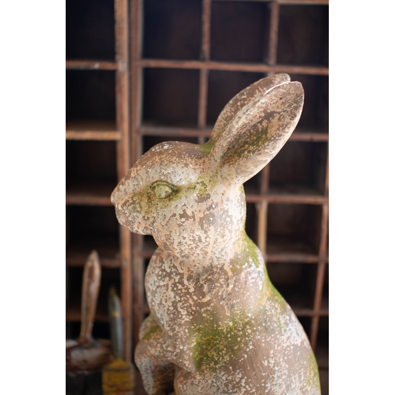  Resin Garden Rabbit 23"H – Shabby Chic Outdoor Bunny Statue