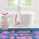Graphic Gerbera Fuchsia Machine Washable Rug