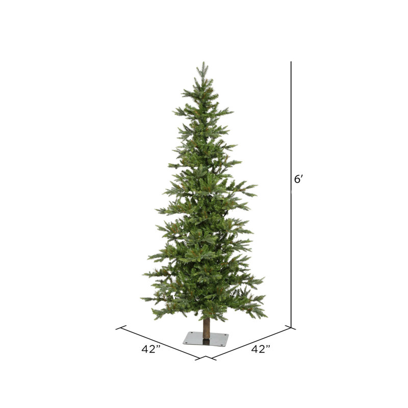 Shawnee Fir Green Artificial Christmas Tree with Stand, 6' H, Unlit