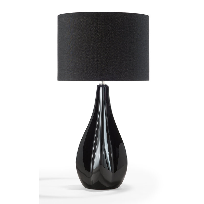 Porcelain Table Lamp, Black