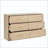6-Drawer Natural Dresser - Ample Storage with Golden Handles