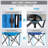 Katelyn Cyan Blue Shaded Canopy Folding Camping Recliner Chair with Carry Bag for Outdoor-951217699
