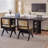 Black Rectangular Solid Wood Desks-108183831