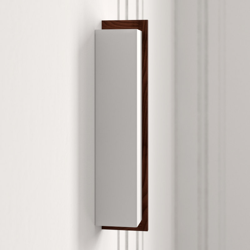 Via LED Dimmable Flush Mount Sconce, Dark Stained Walnut, 3500, 277 V