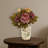 Peony Artificial Arrangement in Floral Pitcher